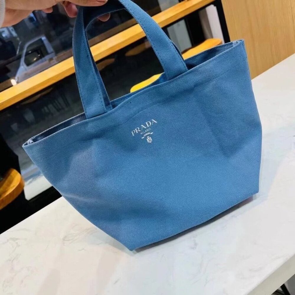 (BRAND NEW) PRADA Mini Tote Present Bag Novelty Light Blue Limited Edition